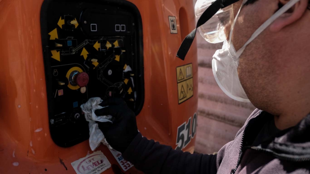 Sanificazione dei macchinari della flotta Lift Level Noleggi