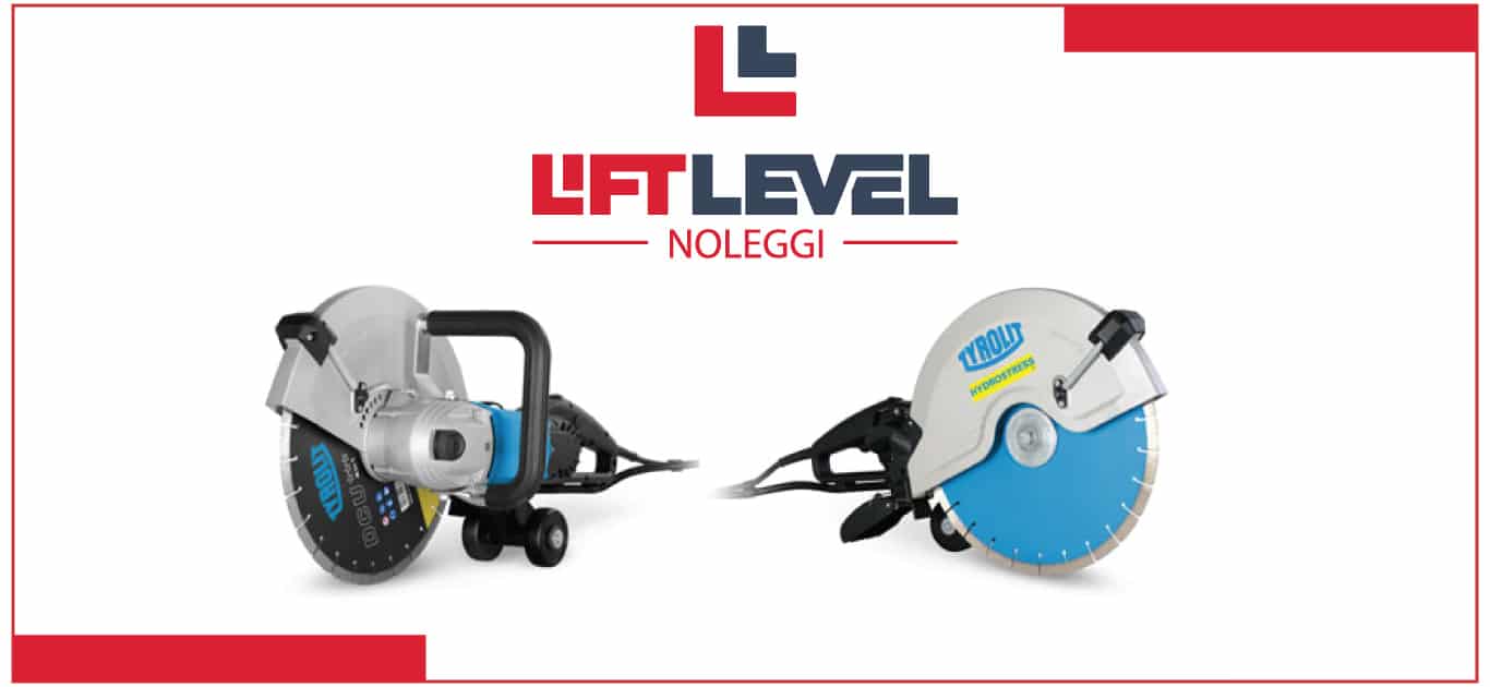 Troncatrice universale per cemento noleggiabile da Lift Level SRL